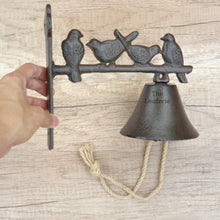 Load image into Gallery viewer, The Leaferie Cast Iron door bell. side view

