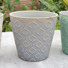 Load image into Gallery viewer, The Leaferie Agora plant pot. front view. ceramic. Colour B
