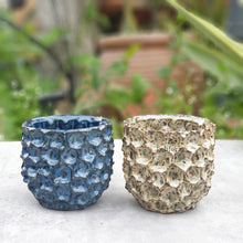 Load image into Gallery viewer, The Leaferie Gyala Planter. gold and blue colour
