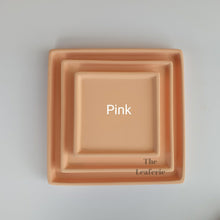 Load image into Gallery viewer, The Leaferie Square Matte trays. 8 colours and 3 sizes. pink
