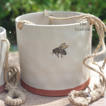 Load image into Gallery viewer, The Leaferie Lyon Hanging pot (Series 7). Ceramic bee flowerpot. 2 sizes. Maxi size
