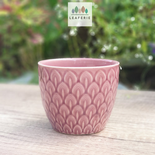 The Leaferie Vittoria red ceramic flowerpot