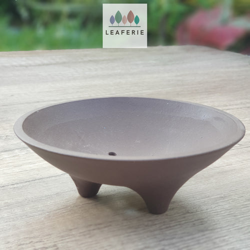 The Leaferie Bonsai Tray / Flowerpot. Series 1 . zisha or purple sand material