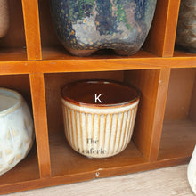 Load image into Gallery viewer, The Leaferie Petit pots Series 4. 11 ceramic small planter. suitable for succulents. Design K
