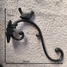 Load image into Gallery viewer, The Leaferie cast iron hanging hook 4 . front view. size
