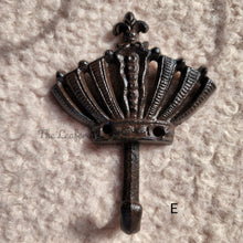 Load image into Gallery viewer, The Leaferie Cast Iron Hook. 6 design. top view. Design E
