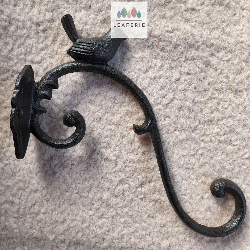 The Leaferie cast iron hanging hook 4 . front view