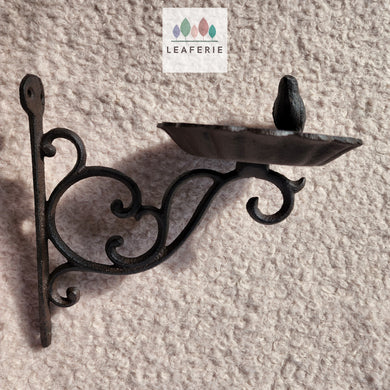 The Leaferie Cast Iron wall hanging hook 6 . front view