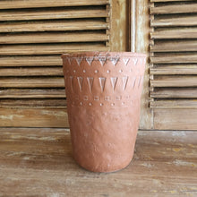 Load image into Gallery viewer, The Leaferie JAru terrcotta pot. 2 designs . front view of design A
