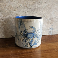 Load image into Gallery viewer, The Leaferie Chilton plant pot. ceramic crab flowerpot . 2 sizes. front view of design B
