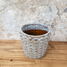 Load image into Gallery viewer, The Leaferie Konrad ceramic pot. 2 sizes. flowerpot with studs
