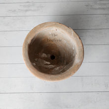 Load image into Gallery viewer, The Leaferie Pascale terracotta pot with tray. 2 sizes. Top view 
