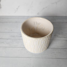 Load image into Gallery viewer, The Leaferie Florent white ceramic pot. 3 sizes . top view
