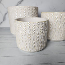 Load image into Gallery viewer, The Leaferie Florent white ceramic pot. 3 sizes . front view
