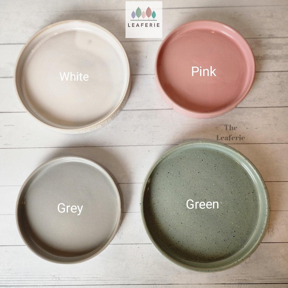 Patterned Ceramic round trays (4 colours)