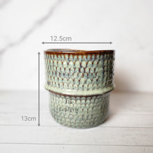 Load image into Gallery viewer, The Leaferie Alizee cdramic flowerpot front view . measurement
