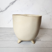 Load image into Gallery viewer, The Leaferie Anelle Ceramic flowerpot . front view for Design B . White pot
