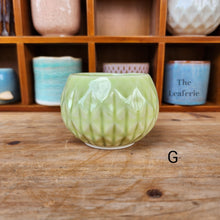 Load image into Gallery viewer, The Leaferie Petit pots series 6 . 12 ceramic small pots. suitable for succulents. Design G
