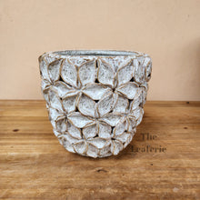 Load image into Gallery viewer, The Leaferie Bevin plant pot . ceramic flowerpot . front view 
