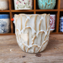 Load image into Gallery viewer, The Leaferie MIni Pots Series 4. 15 ceramic small pots designs. view of designs K

