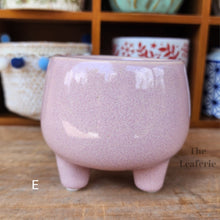 Load image into Gallery viewer, The Leaferie MIni Pots Series 4. 15 ceramic small pots designs. view of designs E
