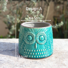 Load image into Gallery viewer, The leaferie Buho plant pots . ceramic 4 designs. front view. design A size
