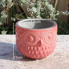 Load image into Gallery viewer, The leaferie Buho plant pots . ceramic 4 designs. front view. Design D size

